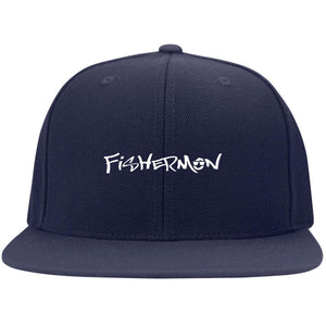 Fishermon Flat Bill High-Profile Snapback Hat