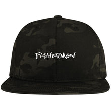 Load image into Gallery viewer, Fishermon Flat Bill High-Profile Snapback Hat
