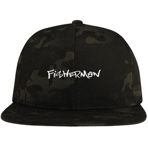 Fishermon Flat Bill High-Profile Snapback Hat