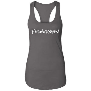 Fishermon Ideal Racerback Tank W/ White Logo