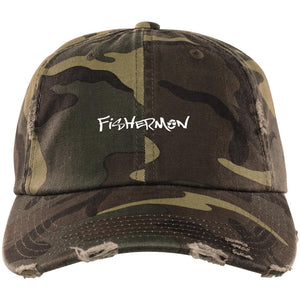 Fishermon Distressed Dad Cap